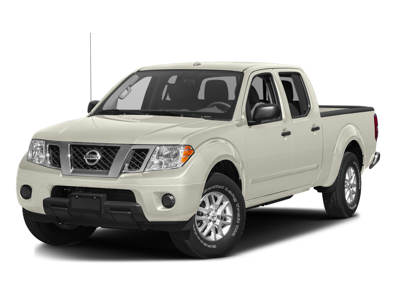 2016 Nissan Frontier SV in Glacier White — front three-quarter view