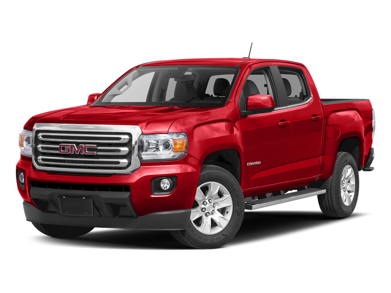 2017 GMC Canyon 4WD SLE in Red Quartz Tintcoat — front three-quarter view