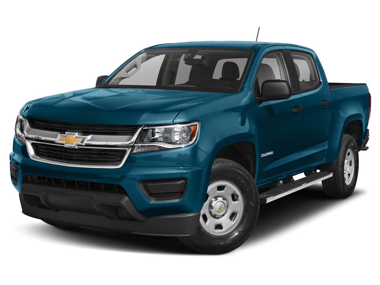 2020 Chevrolet Colorado 4WD Work Truck in Satin Steel Metallic — front three-quarter view