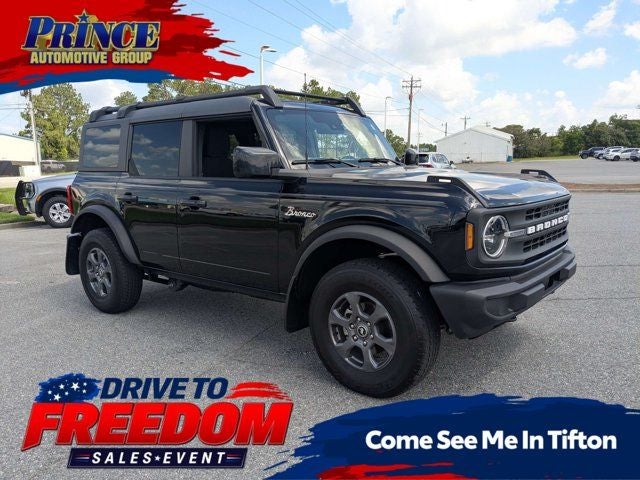 2025 Ford Bronco Big Bend in Shadow Black — front three-quarter view