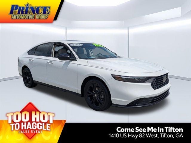 2025 Honda Accord SE in White — front three-quarter view