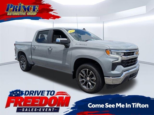 2024 Chevrolet Silverado 1500 LT in Slate Gray Metallic — front three-quarter view