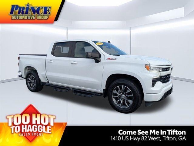 2022 Chevrolet Silverado 1500 RST in Summit White — front three-quarter view