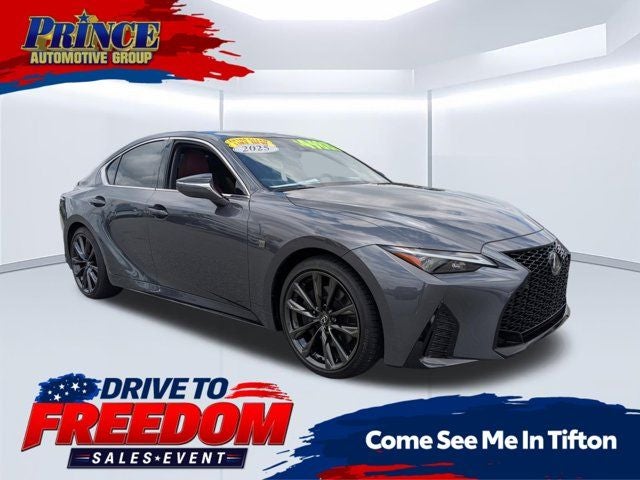 2025 Lexus IS 350 F SPORT Design in Gray — front three-quarter view