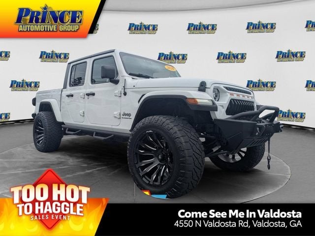 2020 Jeep Gladiator Overland in White — front three-quarter view