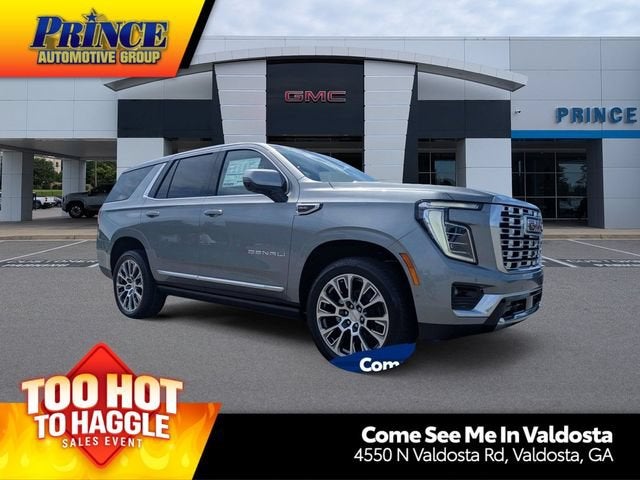 2026 GMC Yukon Denali in Sterling Metallic — front three-quarter view