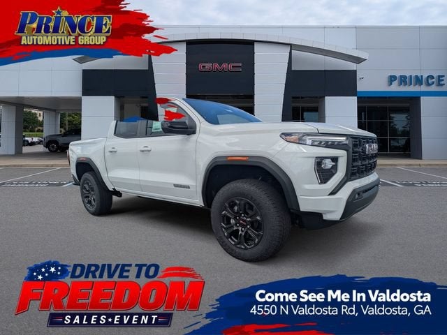 2025 GMC Canyon Elevation in Summit White — front three-quarter view