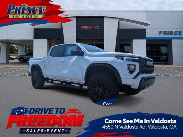 2026 GMC Canyon Elevation in Summit White — front three-quarter view