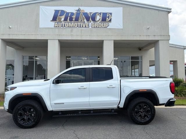 2025 GMC Canyon Elevation in Summit White — front three-quarter view