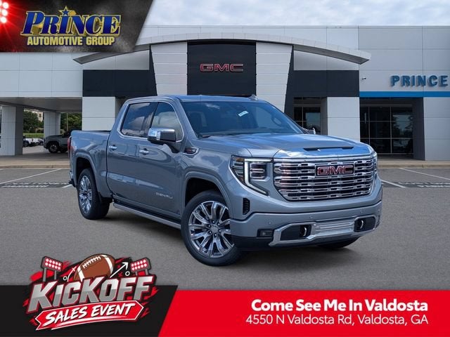 2026 GMC Sierra 1500 Denali in Sterling Metallic — front three-quarter view