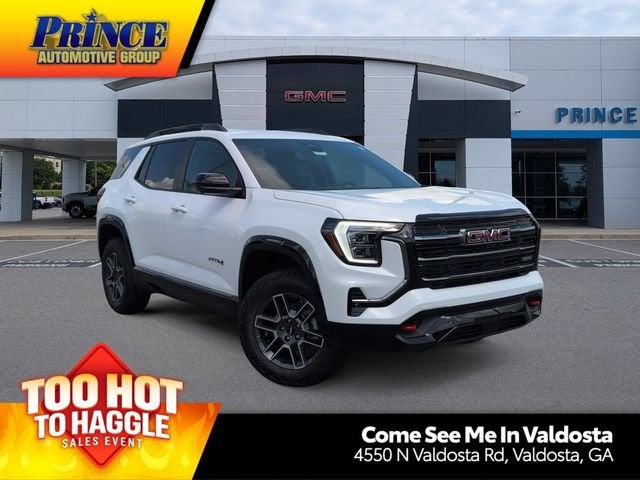 2026 GMC Terrain AT4 in Summit White — front three-quarter view