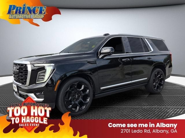 2026 GMC Yukon Denali in Onyx Black — front three-quarter view