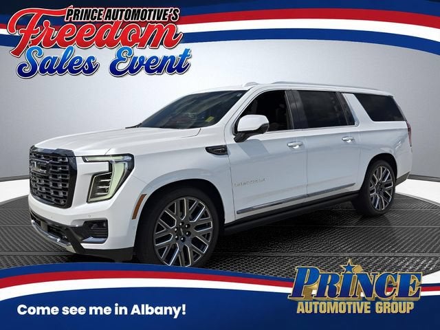 2026 GMC Yukon XL Denali Ultimate in Glacier White Tricoat — front three-quarter view