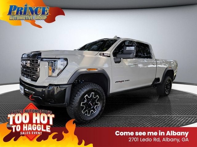 2026 GMC Sierra 2500 HD AT4X in Coastal Dune — front three-quarter view