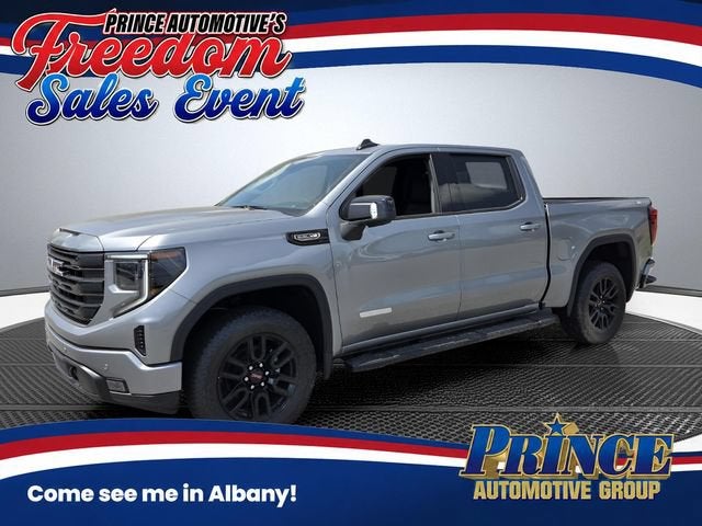 2026 GMC Sierra 1500 Elevation in Sterling Metallic — front three-quarter view