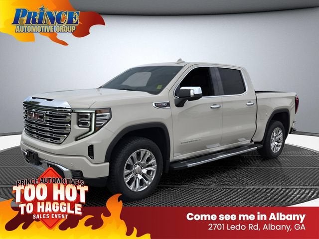 2026 GMC Sierra 1500 Denali in Coastal Dune — front three-quarter view
