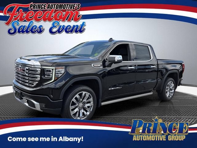 2026 GMC Sierra 1500 Denali in Onyx Black — front three-quarter view